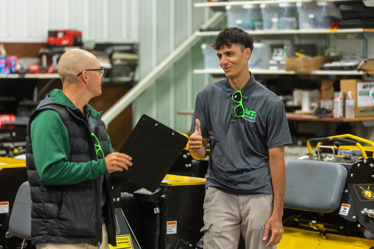 Shades of Green team members training on procedures